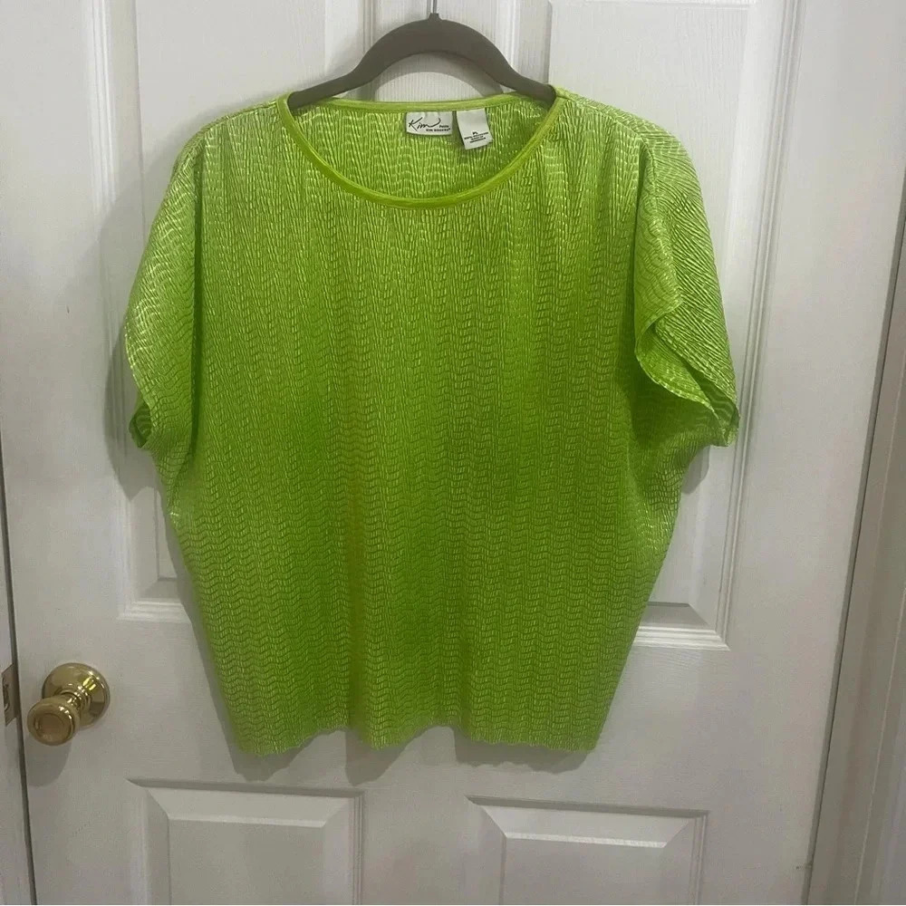 Kim rogers p/lg top / line green